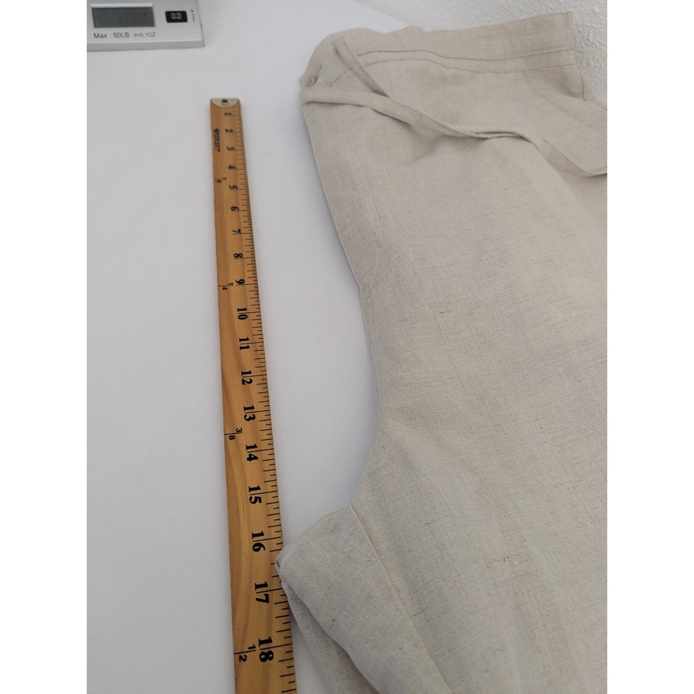 Cubavera Mens 3XB Linen Blend Drawstring Pants Beige Relaxed Straight Leg New - Picture 6 of 8